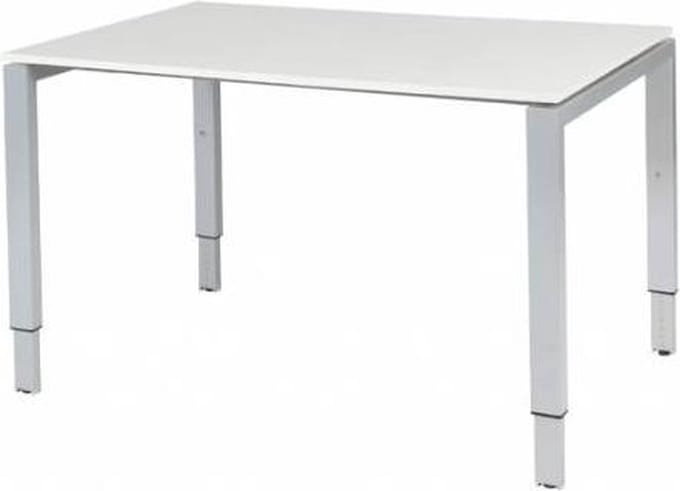 Verstelbaar Bureau - Domino 120x80 wit - alu frame