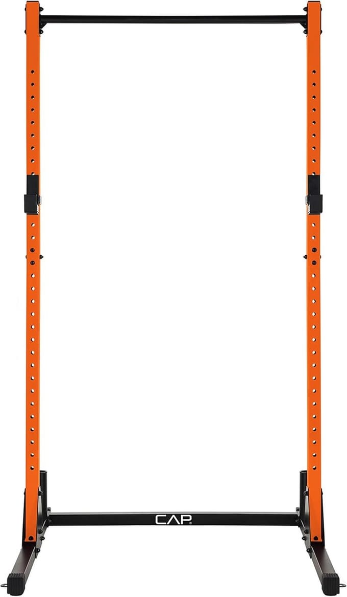 Power Rack oefenstandaard voor gewichttraining in oranje kleur