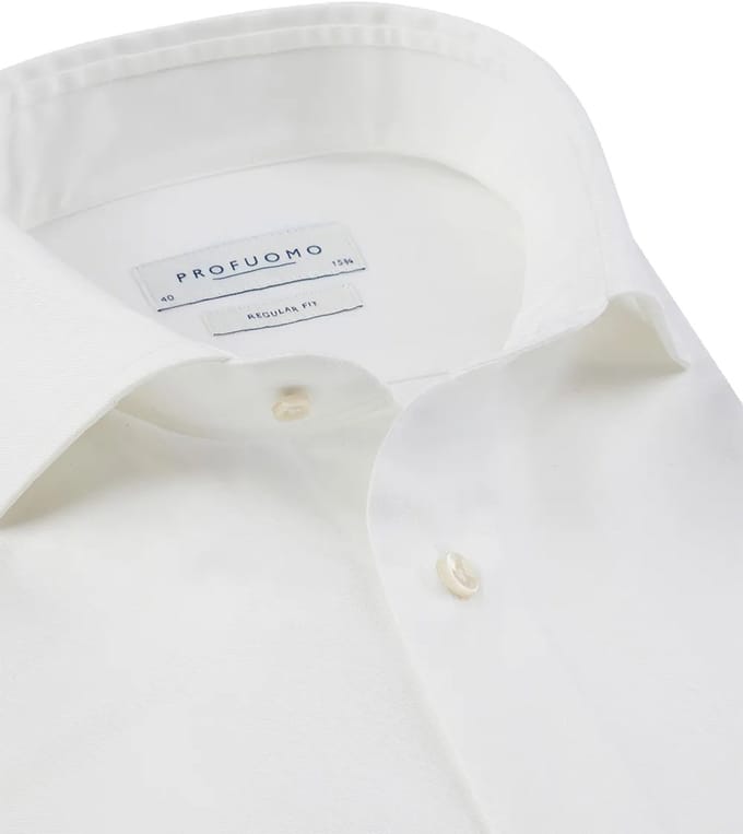Overhemd wit Profuomo royal twill no.1 normale fit