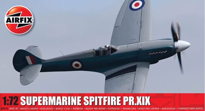 Airfix Modelbouwpakket Vliegtuigen - 02017B Supermarine Spitfire PR.XIX - Brits Verkenningsvliegtuig Plastic - 1:72 - Modelbouw