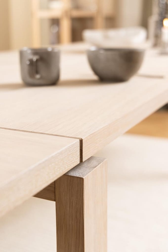 Giga Living Eettafel Klevik - Rechthoek Naturel - 200x100x75cm