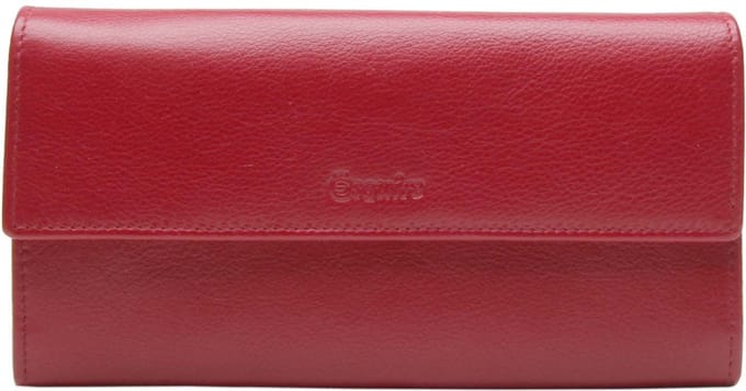 Esquire Leren portemonnee Viktoria Ladies Long Wallet Red donkerrood