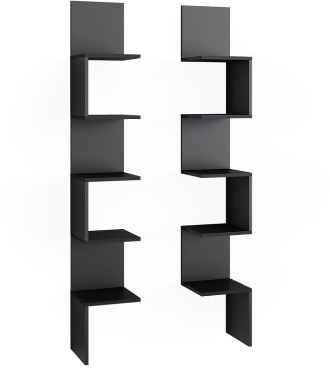 Vicco Paolo Hoekplank – 28 x 175.4 cm Set van 2 Zwart