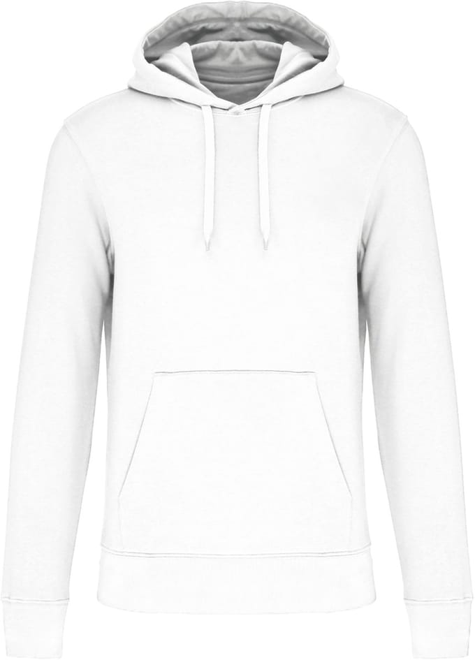 Kariban Ecologische herensweater met capuchon K4027 - White - M