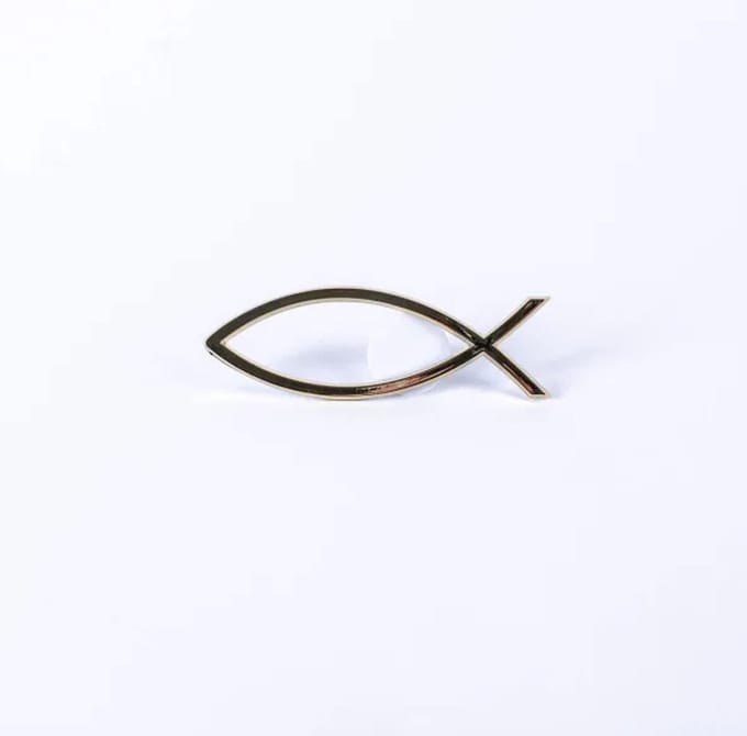 Auto embleem Fish goudkleur