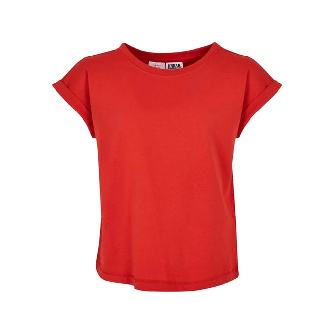 Urban Classics - Organic Extended Shoulder Kinder T-shirt - Kids 158/164 - Rood