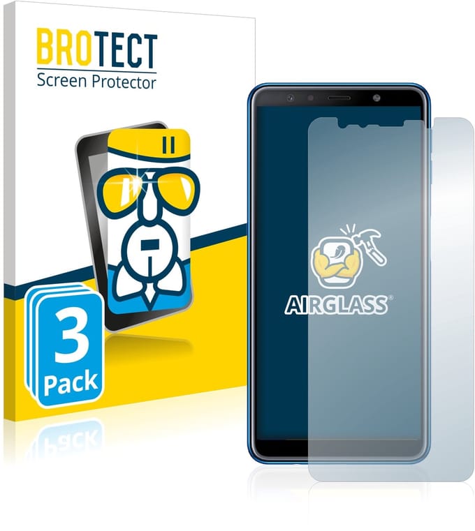 Screenprotector 3 Stuks voor Samsung Galaxy A7 2018 Beschermglas transparant
