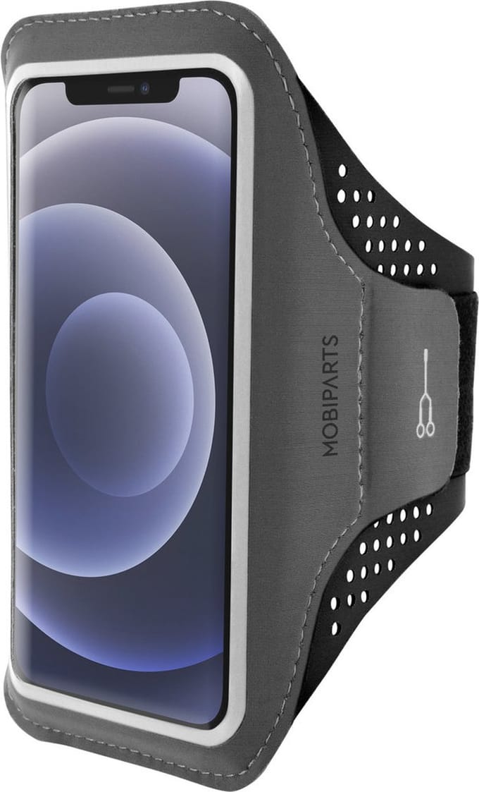 Hardloop Sportarmband geschikt voor Apple iPhone 12 Mini - Zwart - Mobiparts