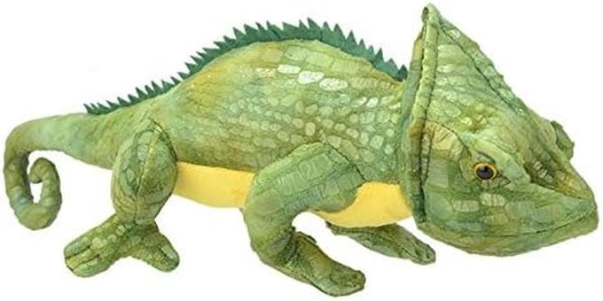 Realistisch Gemaakt Kameleon Pluchen Dier van 40 cm, Handgemaakt