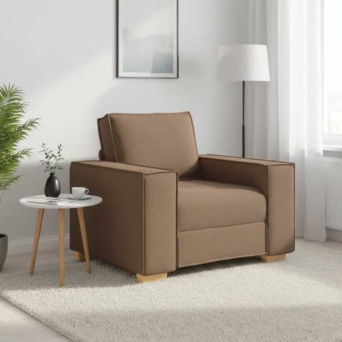 vidaXL - Sofa - Stoel - Bruin - 100x78x84 - cm - Stof