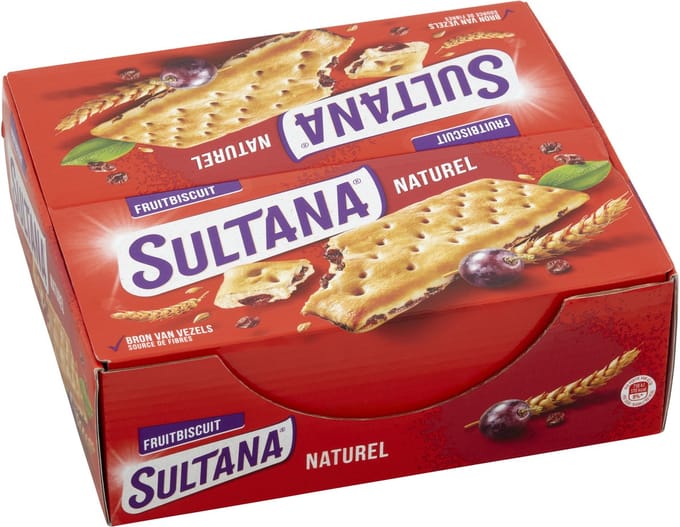 Sultana Fruitbiscuit - Naturel - 24 stuks