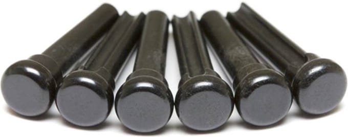 Graph Tech PP-3000-00 Stijlvolle Zwarte Brugpinnen - Set van 6