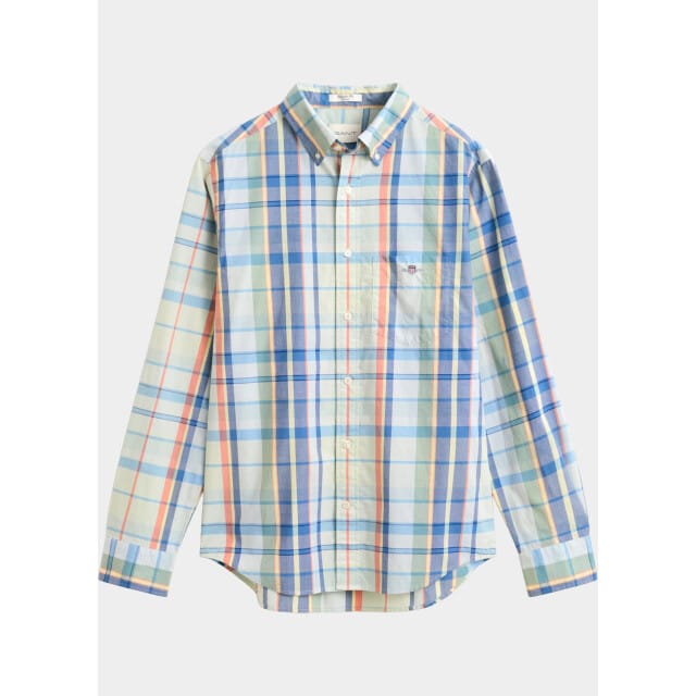 Gant Overhemd heren Groen Geruit poplin overhemd 3262026/331