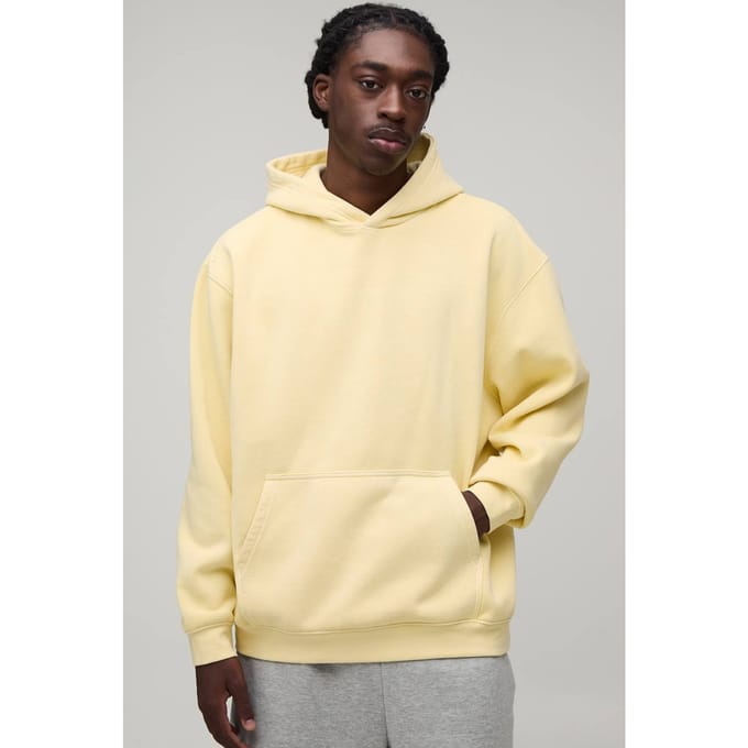 Oversized Over-the-head Gewassen Hoodie | Buttermilk | Size Medium