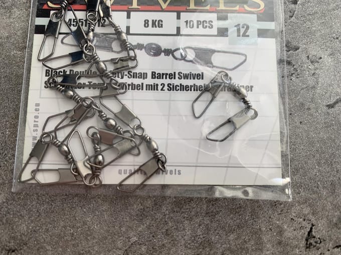 Spro - dubbele speldwartel - swivel - 10 stuks - maat 12 - 8 kg