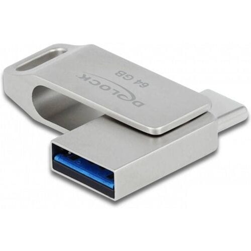 Delock 54075 Glazen pot voor USB-sticks 64 GB Zilver 54075 USB, USB-A, USB-C