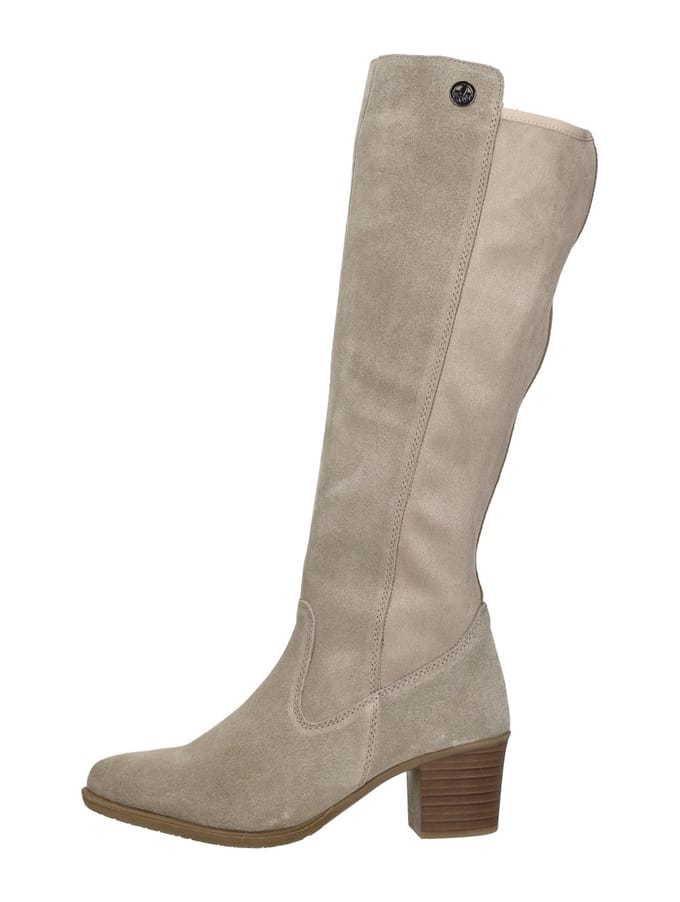 Rieker Hoge laarzen beige Suede - Dames - Maat 36