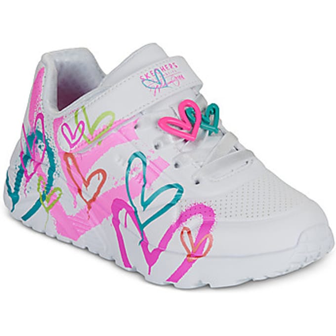 Skechers Uno Lite Graffiti Hearts wit Synthetisch - Sneakers - Dames
