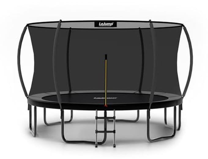 Buitentrampoline - Tuinspringkussen - Buitenplezier - Veiligheidsnet rand - 366 cm - Zwart