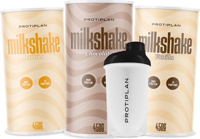 Protiplan - Mix Milkshakes & Shakebeker - Voordeelpakket - 3 x 450 g + Shakebeker - Eiwitdieet