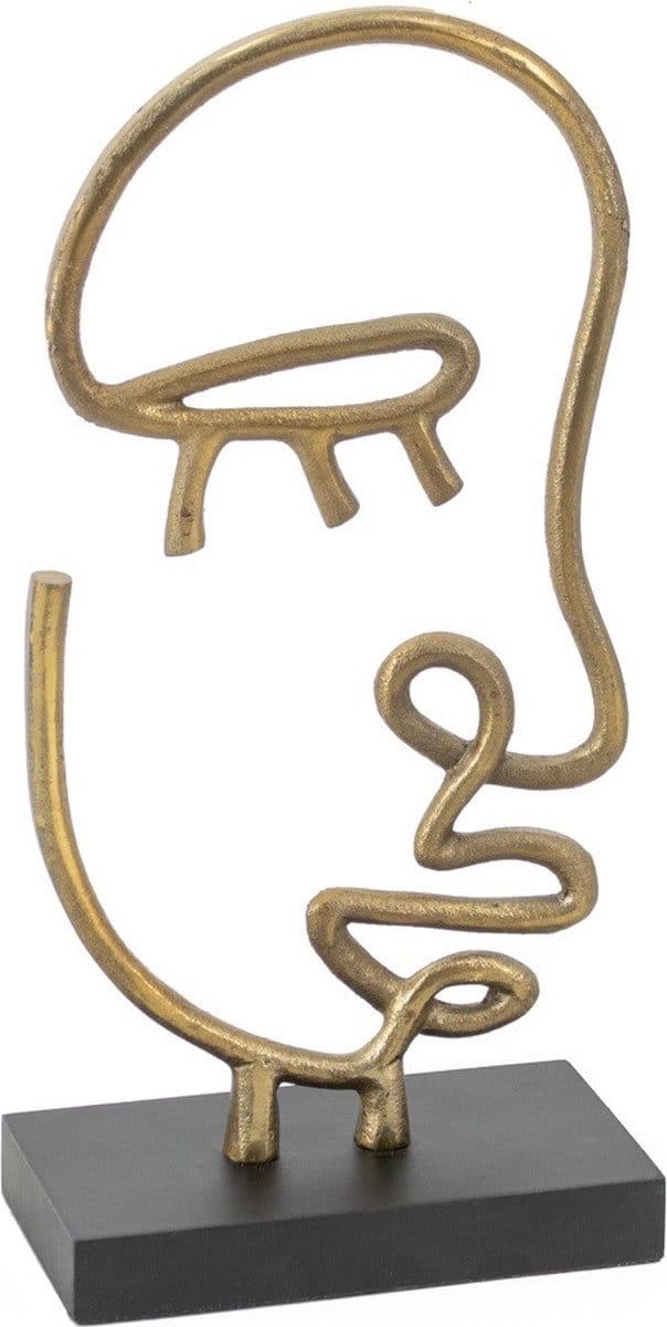 Beeld gezicht lijn goud