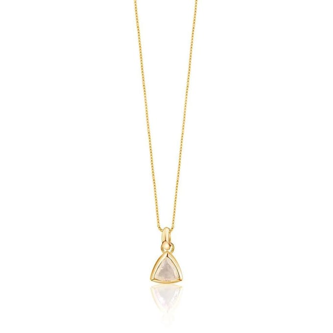 Petit Comité - Ketting Dames Geboortesteen Maansteen Juni (Goud) - Cadeau Dames