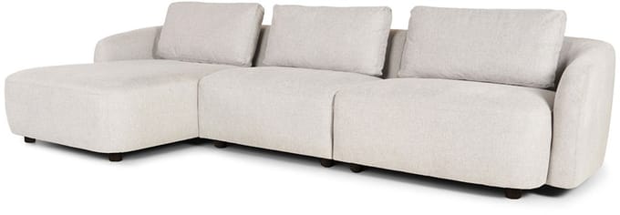 Bergen 2-zits bank linksdraaiend beige.