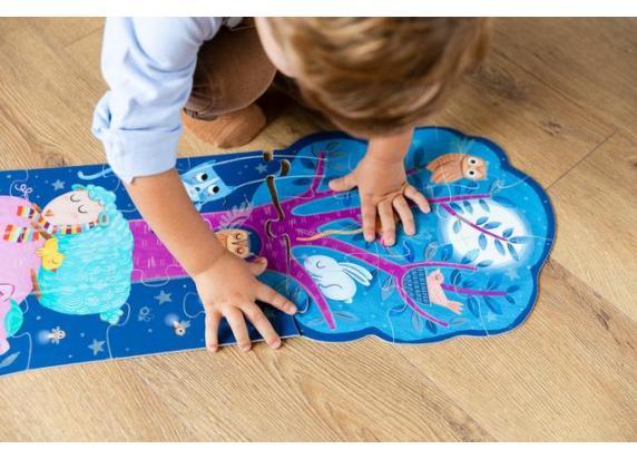 Jumbo Goula Reversible Puzzle XXL Farm Day and Night 27 pcs. 2D Puzzels