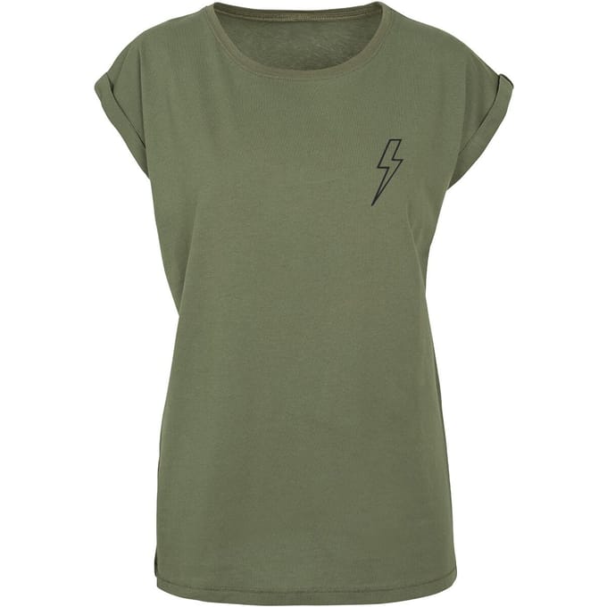 AC/DC T-shirt - High voltage - L tot XL - voor Vrouwen - olijf