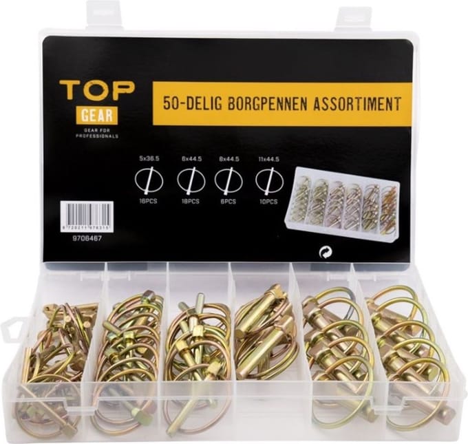 Assortiment borgpennen 50-delig
