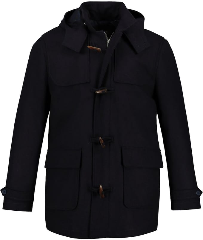 JP 1880 - Heren - Duffelcoat waterafstotend houtje-touwtje-knopen - Donkermarine - Maat 6XL
