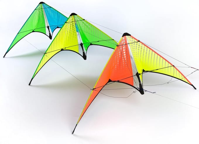 Stuntvlieger - Vliegend Speelgoed - Buiten Spelen - Stackable Ontwerp - 100 cm - Citroen