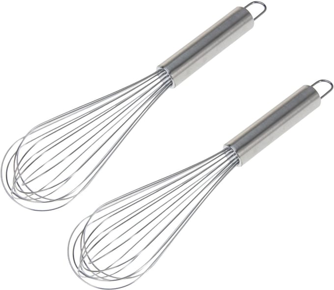 Excellent Houseware garde klopper - 2x - RVS - 28 cm - Keukengarde - gerei - zilver