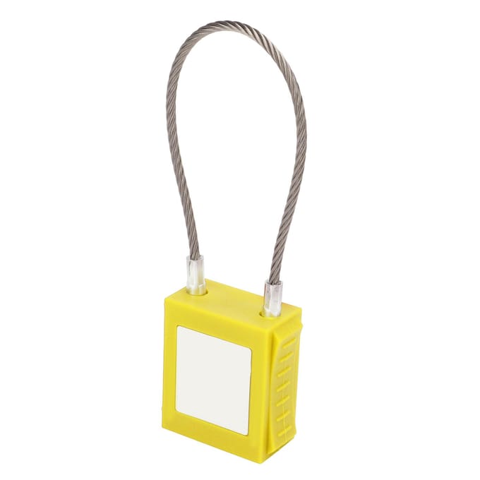Cadenas de sécurité en acier avec anse de 85 mm et 2 clés pour l'entretien des équipements jaune