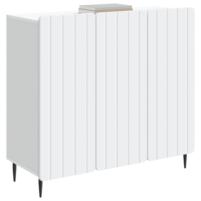 vidaXL - Dressoir - Wit - 89 - x - 34,5 - x - 82 - cm - Bewerkt - hout