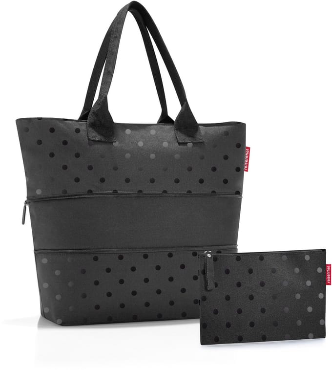 reisenthel shopper e1 - Geschenkset 2 tlg. (glossy dots black)