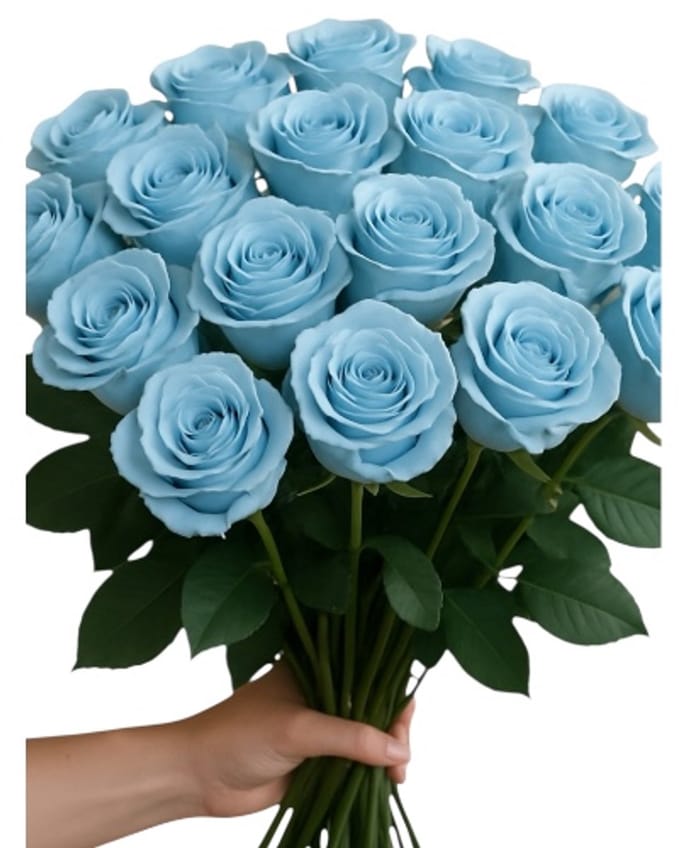 Boeket 25 Licht Blauwe rozen