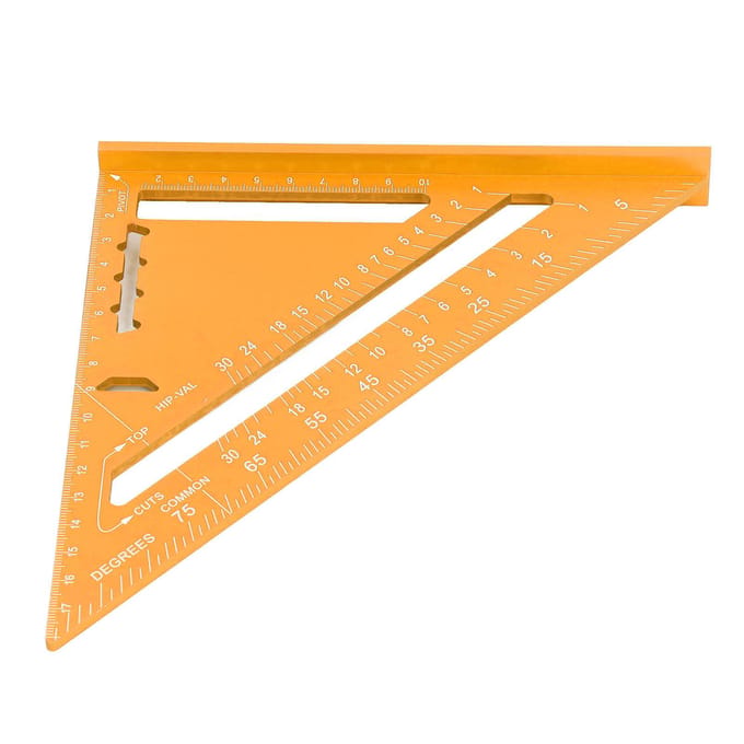 Menuiserie Triangle Alliage d'Aluminium Peinture Électrophorétique Échelle Claire Triangle Équerre de Charpentier or