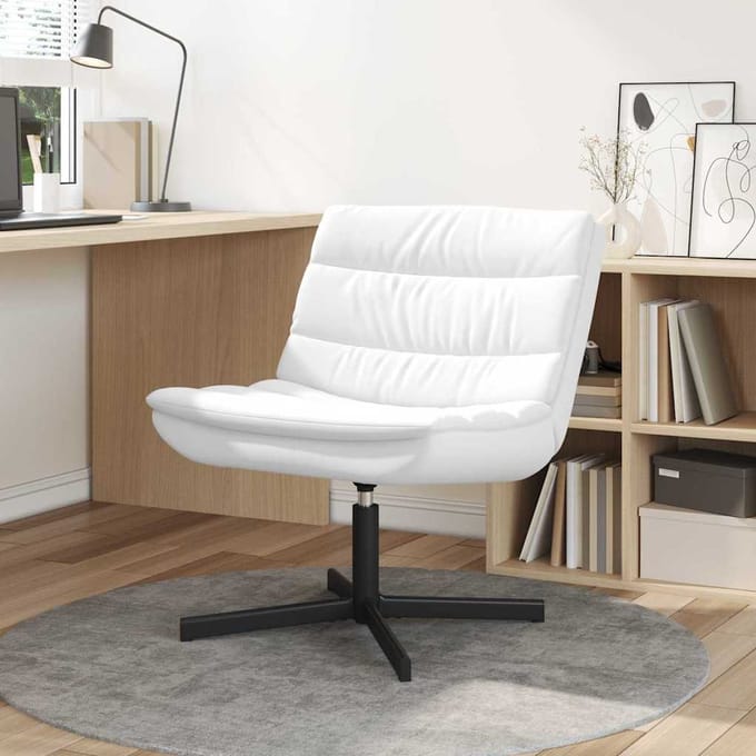 vidaXL - Draaistoel - Wit - 63 - x - 75 - x - 76 - cm - Kunstleer