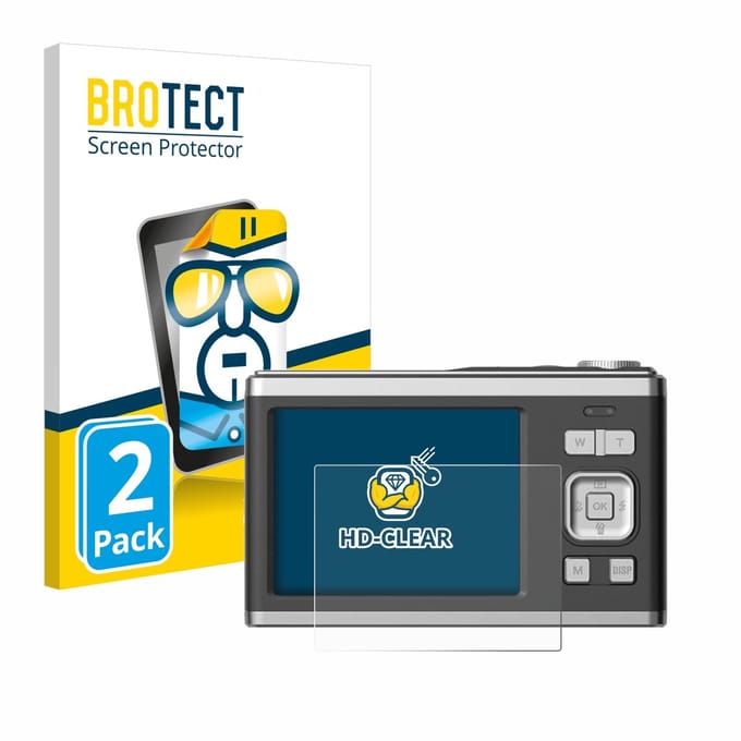 BROTECT - Screenprotector voor Rollei Compactline 10X - Folie Beschermfolie transparant 2 Stuks