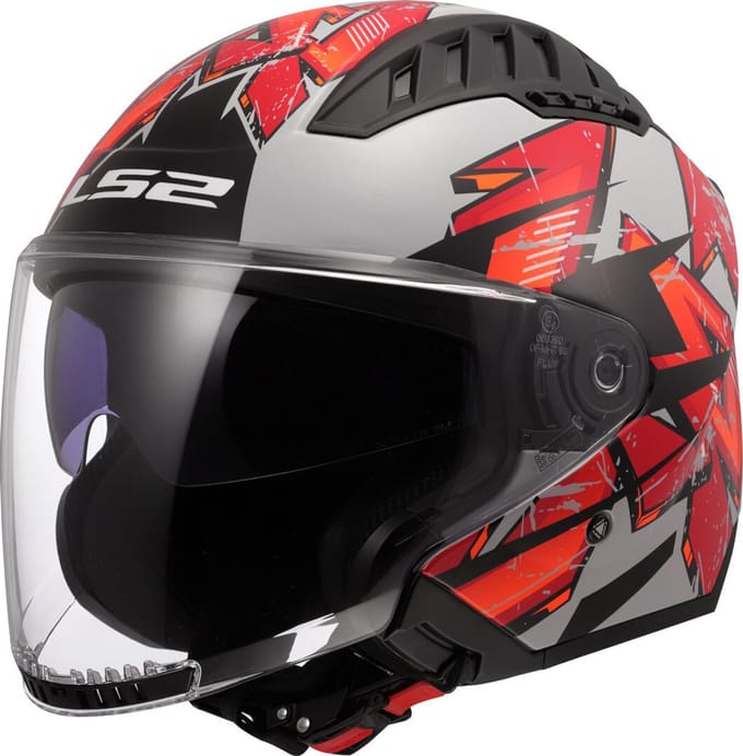 LS2 OF600 Copter II Kanji Licht Grijs 06 Jethelm - Maat S - Helm