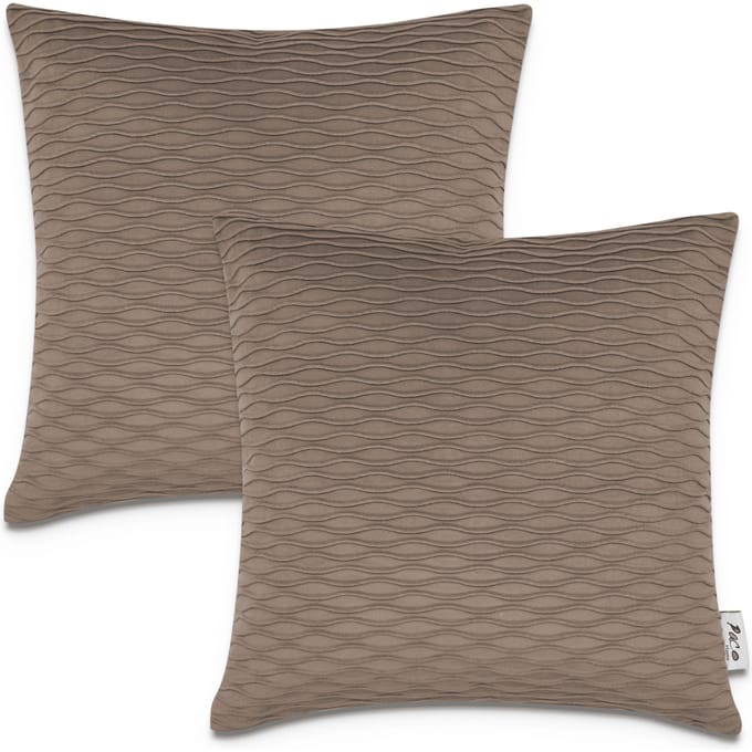 Kussensloop Chino bruin 45x45 cm, 2 stuks