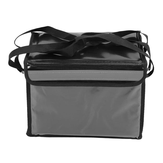 Geïsoleerde tas met bodemplaat binnenframe schouderband klittenband reflecterende strip 32L black