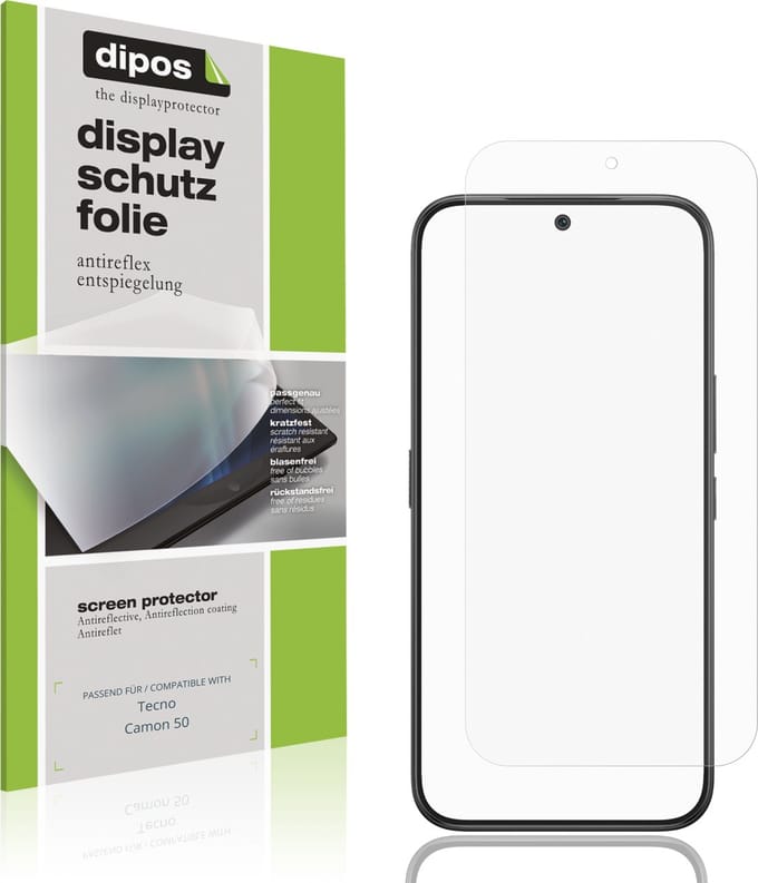 dipos – 4x Matte Beschermfolie geschikt voor Tecno Camon 50 | Krasbestendige & antireflecterende Screenprotector Ultra-Thin