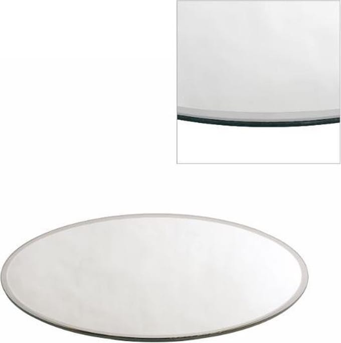 Spiegelplaat rond Ø 58cm afgeschuinde rand (1 pc)