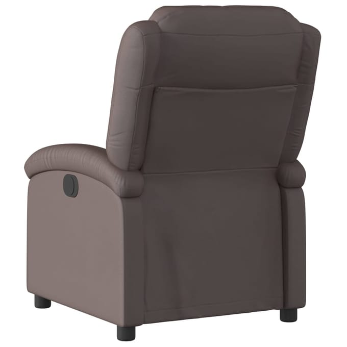 vidaXL - Relaxfauteuil - donkerbruin - echt - leer