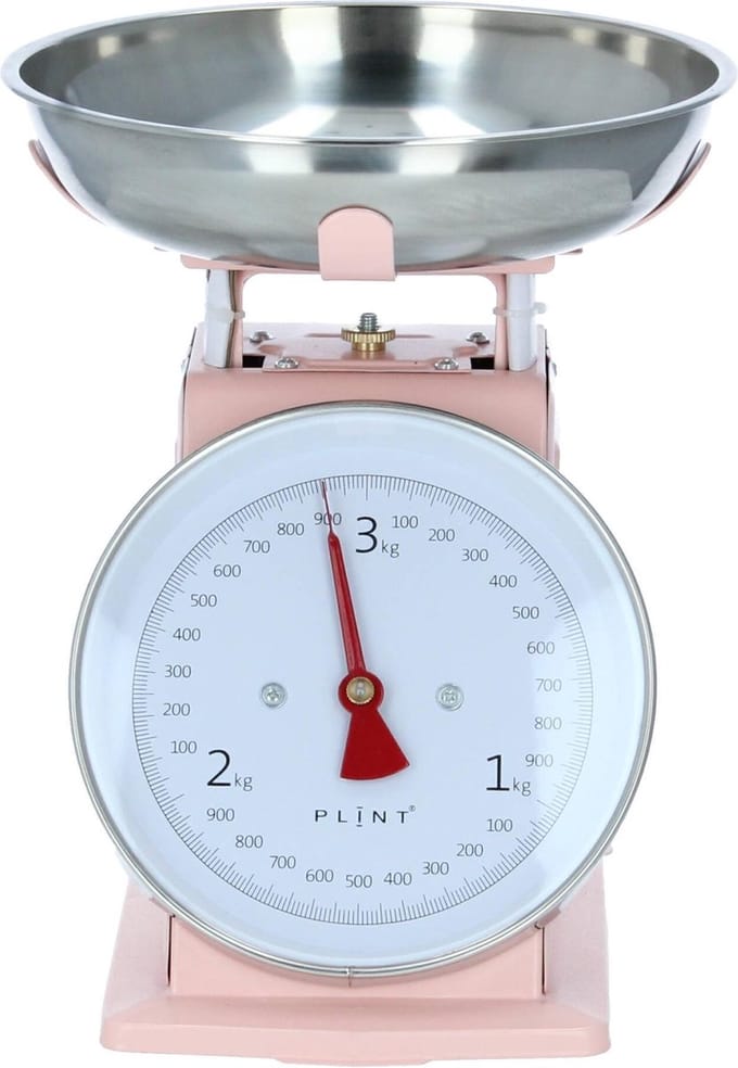 PLINT Retro Keukenweegschaal Roze