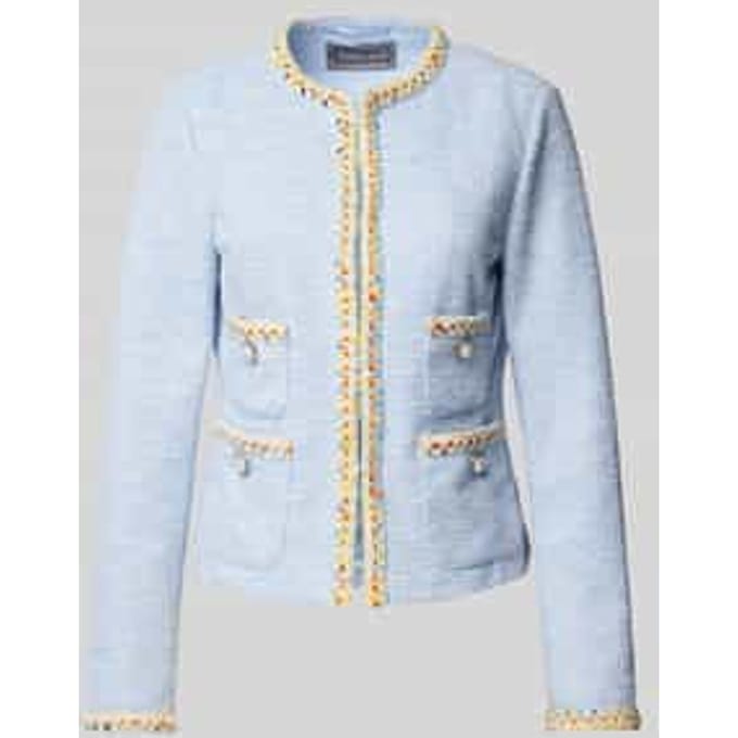 Slim fit blazer in bouclé-look