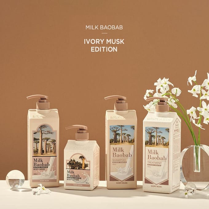 [Milk Baobab] Originele Bodylotion Ivory Musk 500ml white