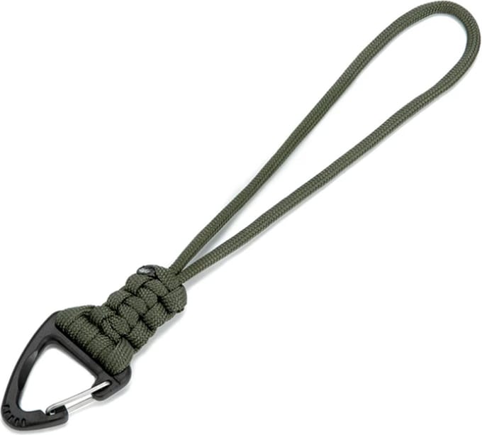 Sleutelhanger Koord Paracord Groen met Driehoekige Haak